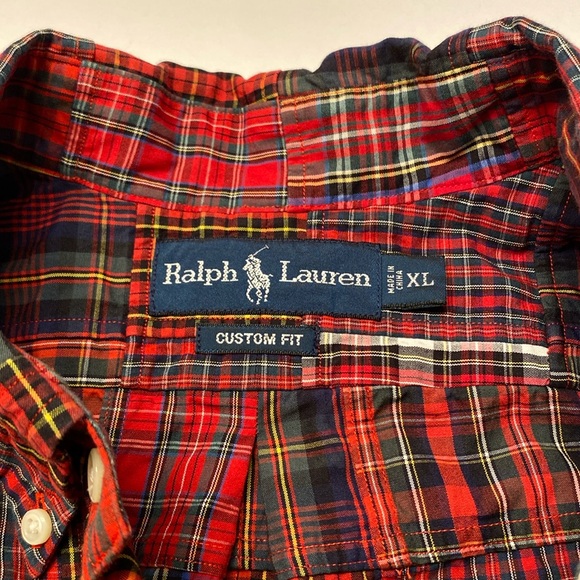 Ralph Lauren, Men’s polo patchwork casual shirt, Size: XL, with Horse logo - Picture 6 of 11